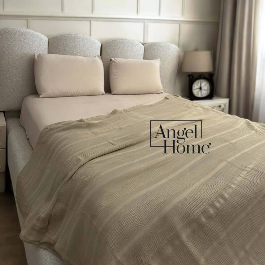 Çift Kişilik 200x230 Pamuklu Tek Pike – Haki - 1