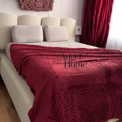 Çift Kişilik Tomurcuk Battaniye - Bordo - 1