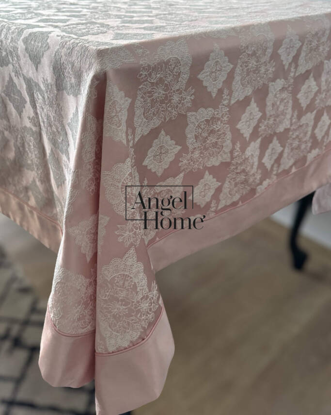 Royal Home Dertsiz Leke Tutmaz 160x220 8 Kişilik Masa Örtüsü - Pudra - 2